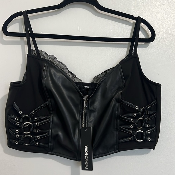 Fashion Nova Black Corset Top - Picture 6 of 8